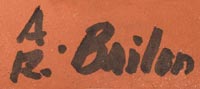 Artists' signature of Angel (b.1968) and Ralph Bailon KEWA, Santo Domingo Pueblo