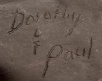 Artists' signatures of Paul and Dorothy Gutierrez, Santa Clara Pueblo Potters