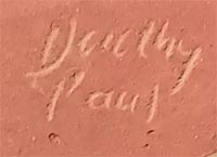 Artists' signatures of Paul and Dorothy Gutierrez, Santa Clara Pueblo Potters