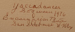 San Ildefonso Pueblo artista signature of Encarnaci&oacute;n Pe&ntilde;a (1902&ndash;1979) Soqueen