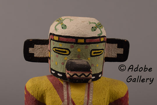 Close up view of the face of this Katsina Doll. Close up view of the face of this Katsina Doll.