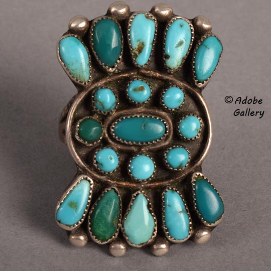 Alternate view of this turquoise ring. Alternate view of this turquoise ring.