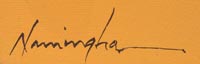 Hopi-Tewa Artist signature of Dan Namingha (1950- ) Hopi Pueblo, Hopituh Shi-nu-mu