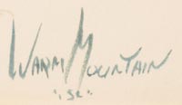 Artist signature of José Vicente Aguilar (b.1924) Sua Peen (Warm Mountain) of San Ildefonso Pueblo