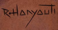 Artist signature of Ronald Honyouti [b. 1955] Hopi Pueblo