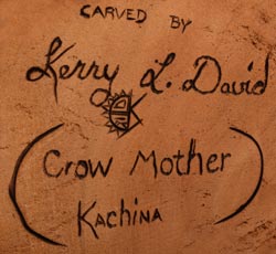 Artist signature of Kerry L. David, Hopi Pueblo Carver