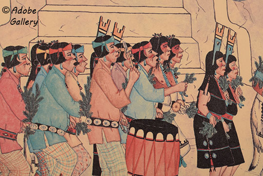 Close up view of a section of this print.