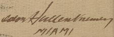 Western artist signature of Odon Hullenkremer (1888-1978)