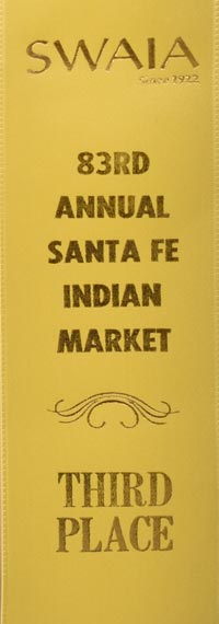 This outstanding work was recognized with a Third Place Award at the 2004 Southwestern Association for Indian Arts (SWAIA) Santa Fe Indian Market