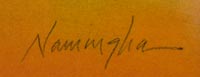 Artist signature of Dan Namingha (1950- ) Hopi-Tewa Artist