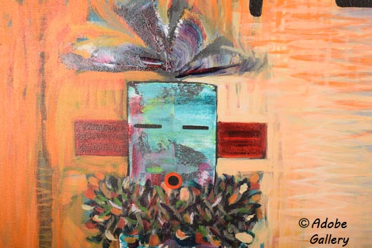 Alternate close-up view of a section of this painting.