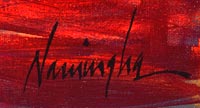 Artist signature of Dan Namingha (1950- ) Hopi-Tewa Artist