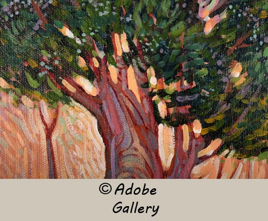 Alternate close-up view of a section of this painting.