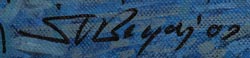 Artist signature of Shonto W. Begay (1954- ) Diné of the Navajo Nation