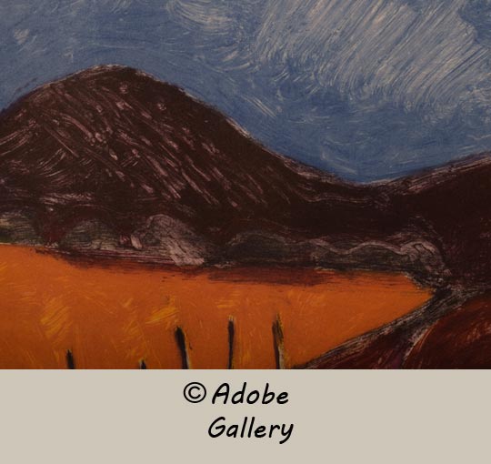 Alternate close-up view of a section of this monotype.