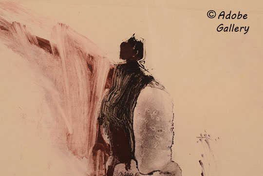 Close up view of a section of this painting.