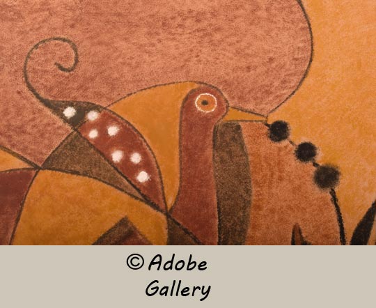 Alternate close-up view of a section of this painting.