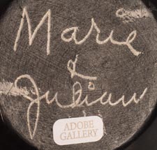 “Marie & Julian” signature of artists Maria Montoya Poveka Martinez (1887-1980) Pond Lily and Julián Martinez (1885-1943) Pocano - Coming of the Spirits of San Ildefonso Pueblo, Po-woh-ge-oweenge