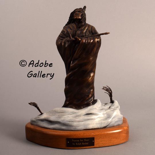 Original Bronze &ldquo;Hoping for Peace&rdquo; by Ralph Roybal 1984