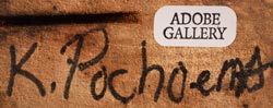 Artist signature of Kevin Pochoema, Hopi Pueblo Carver