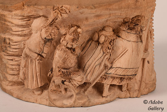 Close up view of an area of the base.