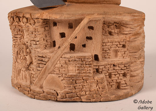 Close up view of an area of the base.