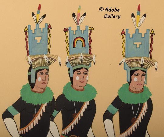 Alternate close-up view of a section of this painting.