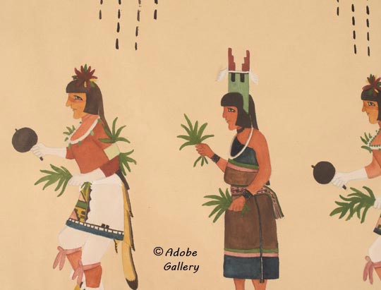 Alternate close-up view of a section of this painting.