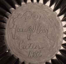 Santa Clara Pueblo Artist signature of Nancy Youngblood (1955- ) Yellow Aspen