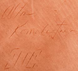 Artist signature of Alton Komalestewa (b. 1959- ) Hopi-Tewa Artist