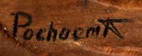 Artist signature of Kevin Pochoema (1965- ) Hopi Pueblo - Hopituh Shi-nu-mu