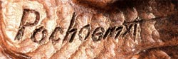 Signature of the carver Kevin Pochoema, Hopi Pueblo Carver Signature of the carver Kevin Pochoema, Hopi Pueblo Carver