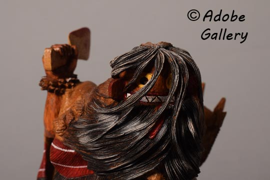 Close up view of the face of this Katsina Doll. Close up view of the face of this Katsina Doll.