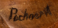 Artist signature of Kevin Pochoema (1965- ) Hopi Pueblo