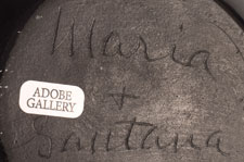 Artists’ signatures of Maria Martinez (1887-1980) Poveka & Santana Martinez (1909-2002) of  San Ildefonso Pueblo, Po-woh-ge-oweenge