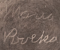 Artist signature of Maria Montoya Poveka Martinez (1887-1980) Pond Lily of San Ildefonso Pueblo, Po-woh-ge-oweenge