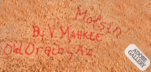 Artist signature of Vern Mahkee (b. 1963) Hopi Pueblo, Hopituh Shi-nu-mu