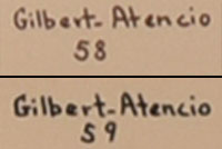 Each painting is signed and dated. The female is dated 1959 and the male 1958.