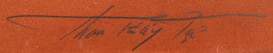 Ohkay Owingeh Pueblo artist signature of Tommy Edward Montoya (1942-2009) Than Ts'&aacute;y Tas 