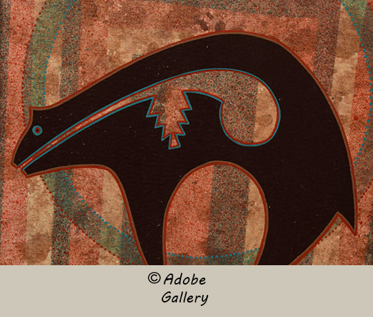 Close up view of a section of this painting.