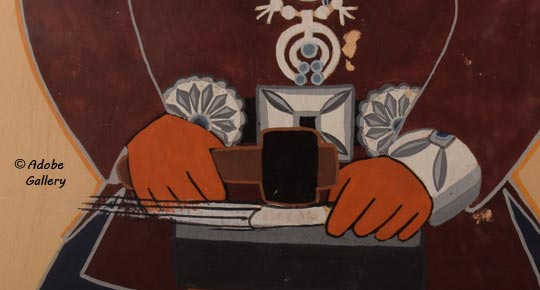 Alternate close-up view of a section of this painting.