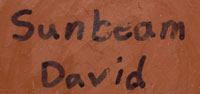Hopi Pueblo artist signature of Sunbeam David, Hopi-Tewa