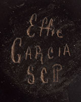 Artist signature of Effie Garcia of Santa Clara Pueblo