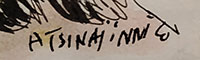 Signature of Andrew Van Tsihnahjinnie, Din&eacute; Artist