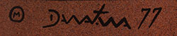 Artist signatura of Milland Lomakema (1941-2021) Dawakema of Hopi Pueblo, Hopituh Shi-nu-mu