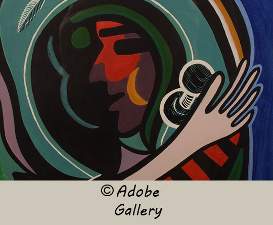 Close up view of a section of this painting.