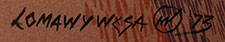 Artist signature of Michael Kabotie (1942 &ndash; 2009) Lomawywesa - Hopi Pueblo, Hopituh Shi-nu-mu