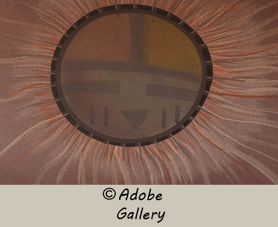 Close up view of a section of this painting.