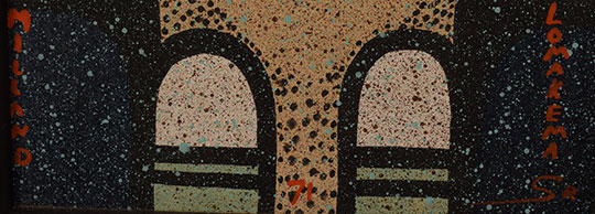 Artist signature of Milland Lomakema (1941-2021) Dawakema - Hopi Pueblo, Hopituh Shi-nu-mu