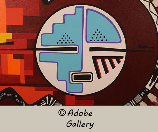 Close up view of a section of this painting.